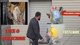 I BOUGHT STORAGE UNIT FOR $300 with POKEMON CARDS | FIESTA WARE 