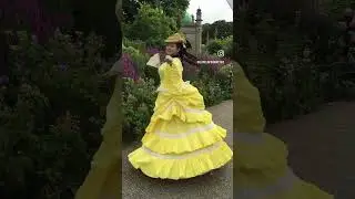 Yellow dress in the garden&hellip; #fashion #historicalcostuming #bustle
