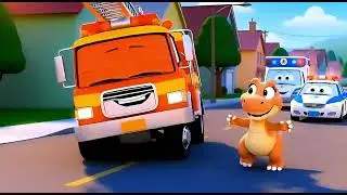 Rescue Cars Help Cat & Dog 🚑🚓 | Ambulance & Police Car Cartoon for Kids