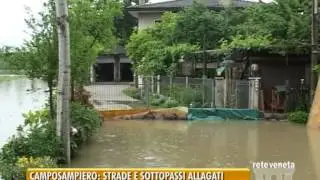 Case, strade e sottopassi allagati a Camposampiero