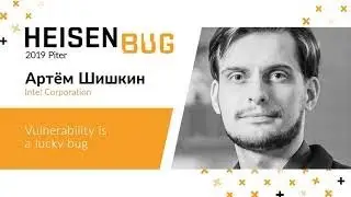 Артём Шишкин &mdash; Vulnerability is a lucky bug
