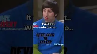 Developer to Tester | Sheldon to Howard | #shorts #softwaredeveloper #codingjokes #testing