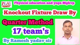 Knockout fixture Draw By Quarter Method | knockout Tournament in quatar method