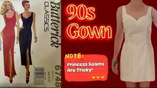 Sewing a Vintage 90’s Party Dress! 💃 Princess Seams?! [Pt 1]
