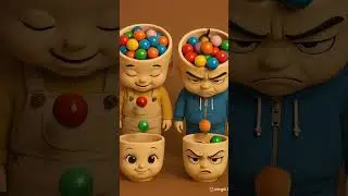 Balls in the Head: Who&rsquo;s Cute?🤗 #asmr #emotoon #animation #funny #shorts