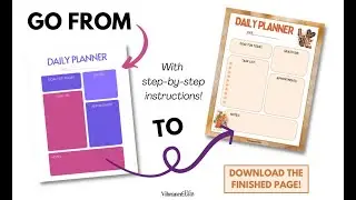 DIY Planner Page Customized from a Downloaded Template - Canva Planner Tutorial