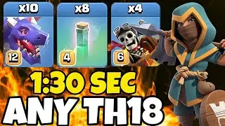 TH18 Best Air Attack🔥 Dragon + Dragon Rider RC Charge | Best Th18 Attack Strategy ( Clash of clans )