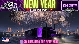 🔴 New Year Midnight Drive✨ 🚛🎆 | American Truck Simulator | Chill Trucker Stream, Music & Chat 📻🎶💬