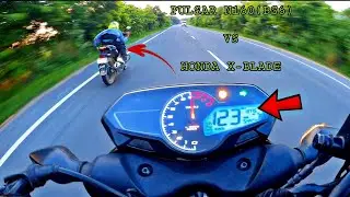 HONDA X-BLADE VS PULSAR N160 DRAG RACE 🤯#video #viral #dragrace