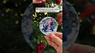 Custom Photo Family Christmas | Personalized Ceramic Photo Ornament
