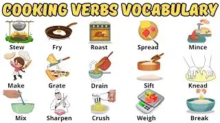 Cooking Verbs Vocabulary in English | Cooking Vocabulary with Sentences | English Vocabulary