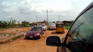 Driving in Benin City. Nigeria
