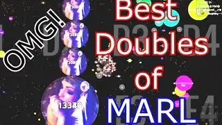 Agar.io - THE BEST DOUBLE SPLITS OF MARL COMPILATION
