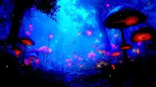 🍄 Enchanted Fungal Forest at Night🌙 | Eerie Mushroom || 1 Hour Ambience For Relaxation and Unwinding