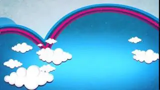 ✨ Background infantil arco iris e nuvens