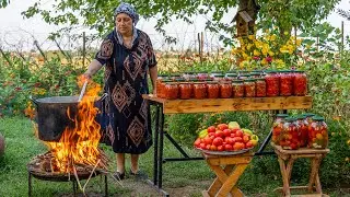 Peaceful Village Life | Harvesting 50 kg of Tomatoes and Preparing for Winter