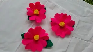 Beginner friendly how to make cute felt flowers decoration
