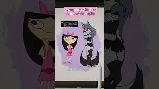 Loona Helluvaboss and Isabella swapping clothes #helluvaboss #drawing #phineasandferb #disney #art