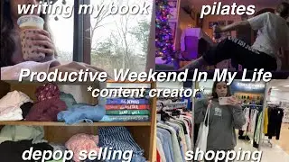 Productive Weekend In My Life as a Small Content Creator (depop, writing book & social media)