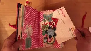 Flip Through: Rooster Cookbook & Recipe Card Floral Junk Journal (SOLD)