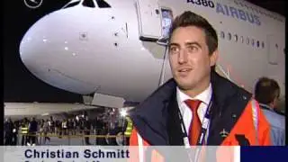 Lufthansa A380 (1) Premier in Frankfurt