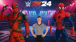 WWE2K24 DEADPOOL VS SPIDER MAN XBOX SERIES S #gaming #wwe2k24