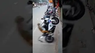 Monkey rides BMW S1000RR
