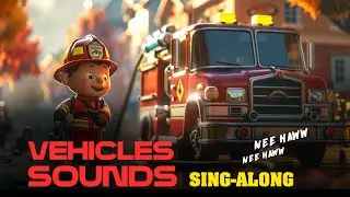 🚗 Vehicle Sounds Song for Kids | Sing Along & Learn with Fun Noises! 🚜🚒🎶