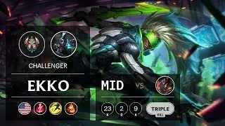 Ekko Mid vs Twisted Fate - NA Challenger Patch 9.16
