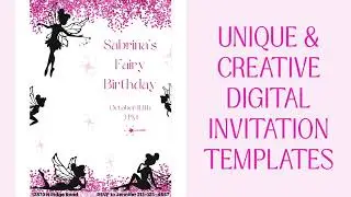 Fairy birthday party invitation template, Cute fairy party invite, Fairy themed party invitation