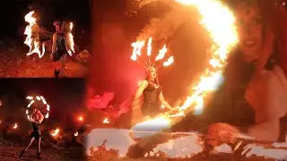 Lianna Khachatryan's Fire dance  video  - 2021 [ fire hoop,fire fan,fire poi,fire tiara ]