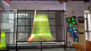Holographic screen - MF Honeycomb #leddisplay #transparentscreen #ledfactory #mediafacade #fyp