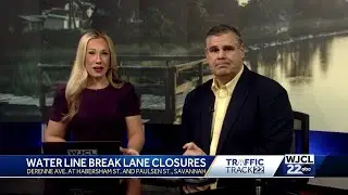 Water line break shuts down Savannah roadway