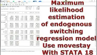 Maximum-likelihood estimation of endogenous switching regression model Use movestay With STATA 18