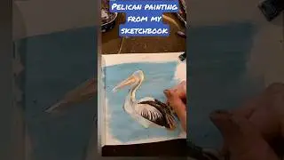 paint a pelican with me #art #acrylicpainting #birdpainting #paintwithme #illustration #sketchbook