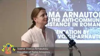 Ioana Voicu-Arnautoiu at the Ratiu Foundation, talking about Romanian anti-communist resistance