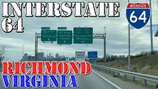 I-64 West - Richmond - Virginia - 4K Highway Drive