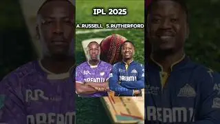Andre Russell vs Sherfane Rutherford IPL 2025 #cricket #shorts #shortsfeed #viral