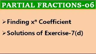 PARTIAL FRACTIONS-06