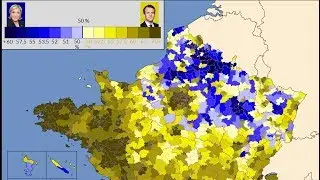 [4K HD] French Presidential Election : Maps of the second round
