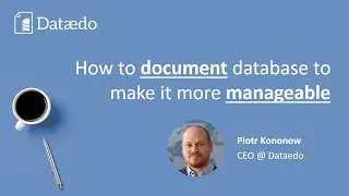 How to Document a Database [Webinar] - Dataedo