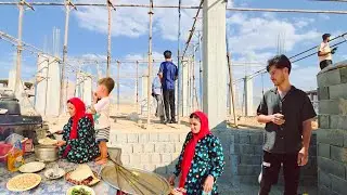 Roof Construction Begins & Soghra’s Delicious Kabob Lunch