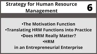 Fundamentals of HRM |Strategy For Human Resource Management Hrm765 Lecture 06