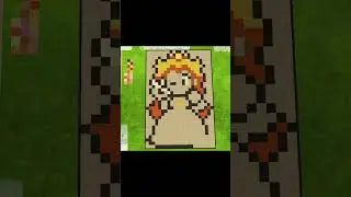 Princess Peach in Sims 4 Pixel Art Using Only Floor Tiles! | Creative Build #sims4build #pixelart