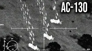 AC-130 Gunship Engaging Enemy Artillery Positions - Death from above - USAF Mod - ARMA 3