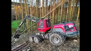 🌲4K| Komatsu 951 • fast harvesting • HarvesterAction in Slope • Forstbetrieb Lückel • DroneView🌲