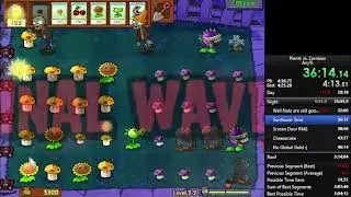 Plants vs Zombies Night in 35:29 + 2-6 GLOBAL GOLD! | Night PB by 1 second lol