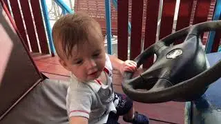 Little Bo at the playground .Малыш Бо на детской площадке