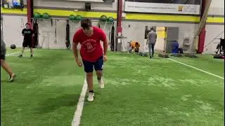 🚨 Dante Barone '23 TE/DE working change of direction, lateral movement, explosiveness