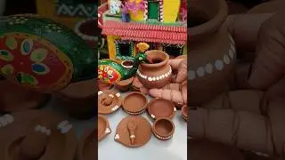 Miniature Clay Kitchen Set Collection 😍l Mini Clay kitchen Set  #bartan #minikitchenset
